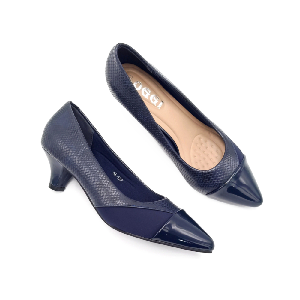 Escarpin A Petit Talon Bleu – Image 2