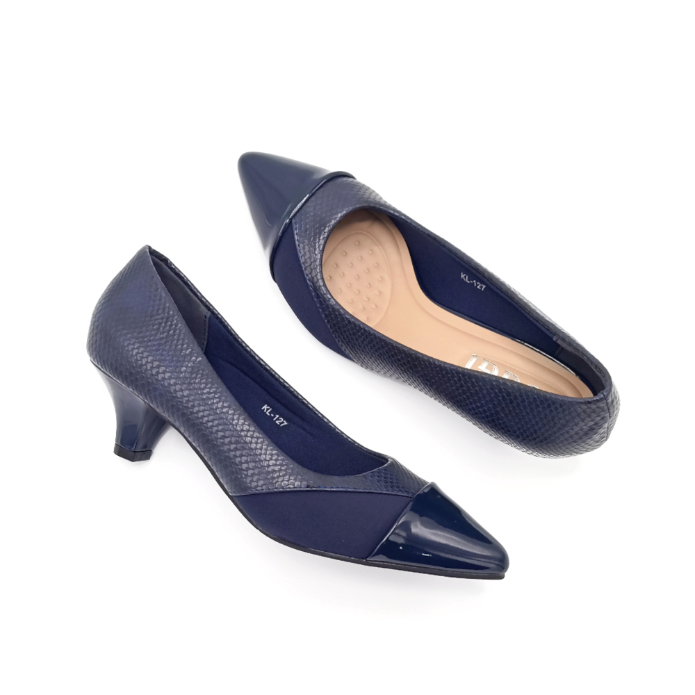 Escarpin A Petit Talon Bleu – Image 7