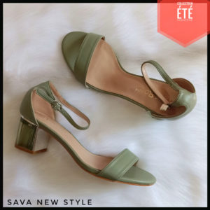 Sandale Femme A Talon Vert