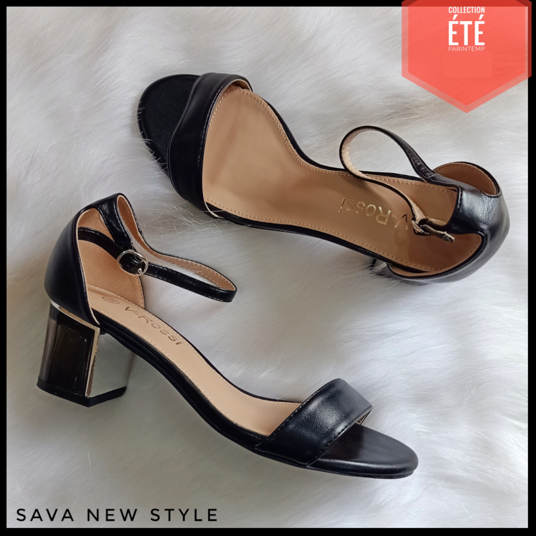 Sandale Femme A Talon Noir