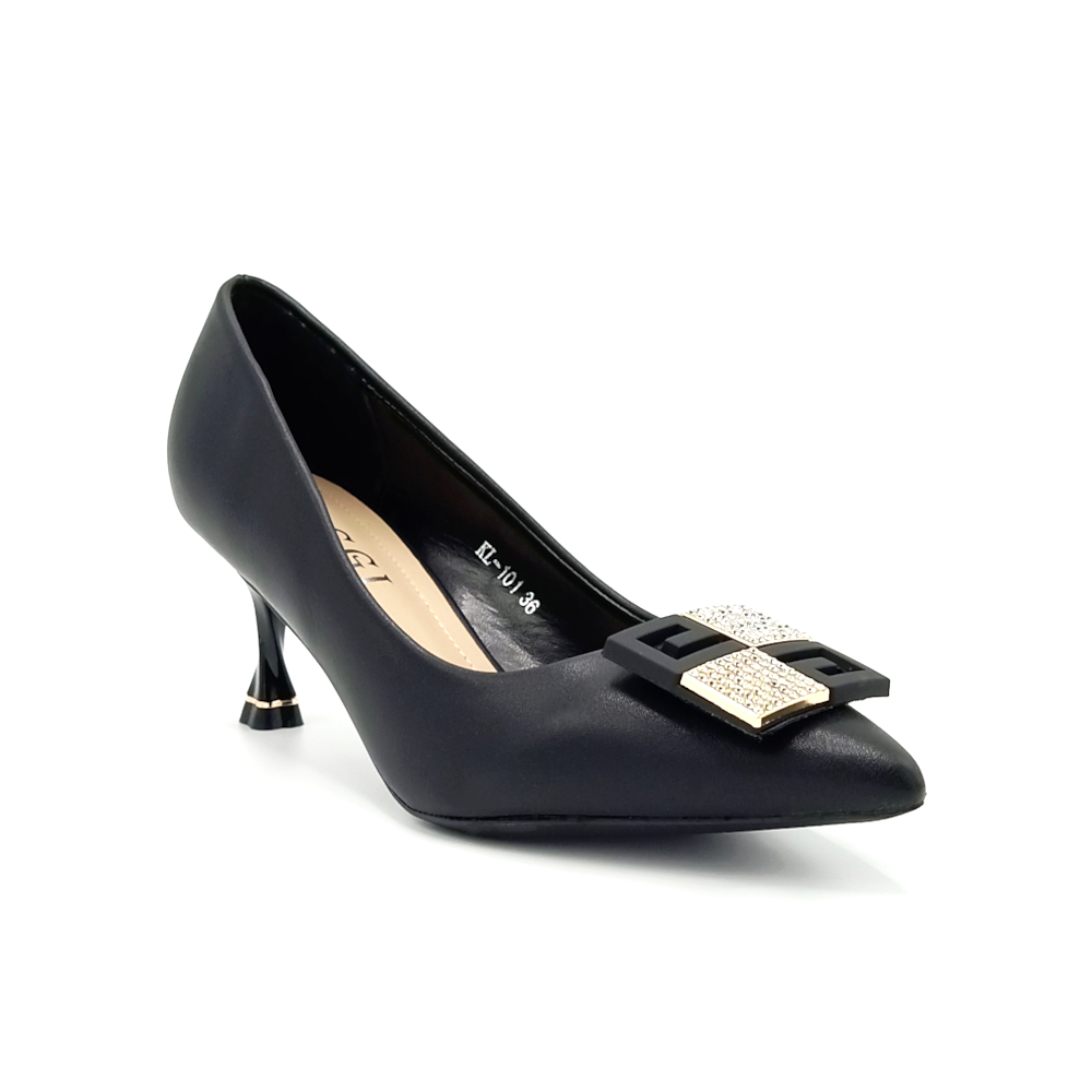 Escarpin A Demi Talon Noir – Image 2