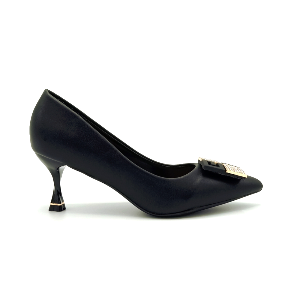 Escarpin A Demi Talon Noir – Image 3
