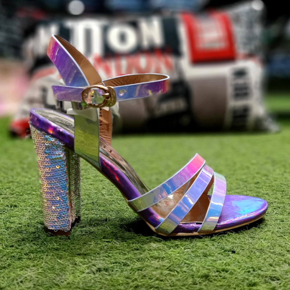 Sandale Femme A Talon 3D Argent