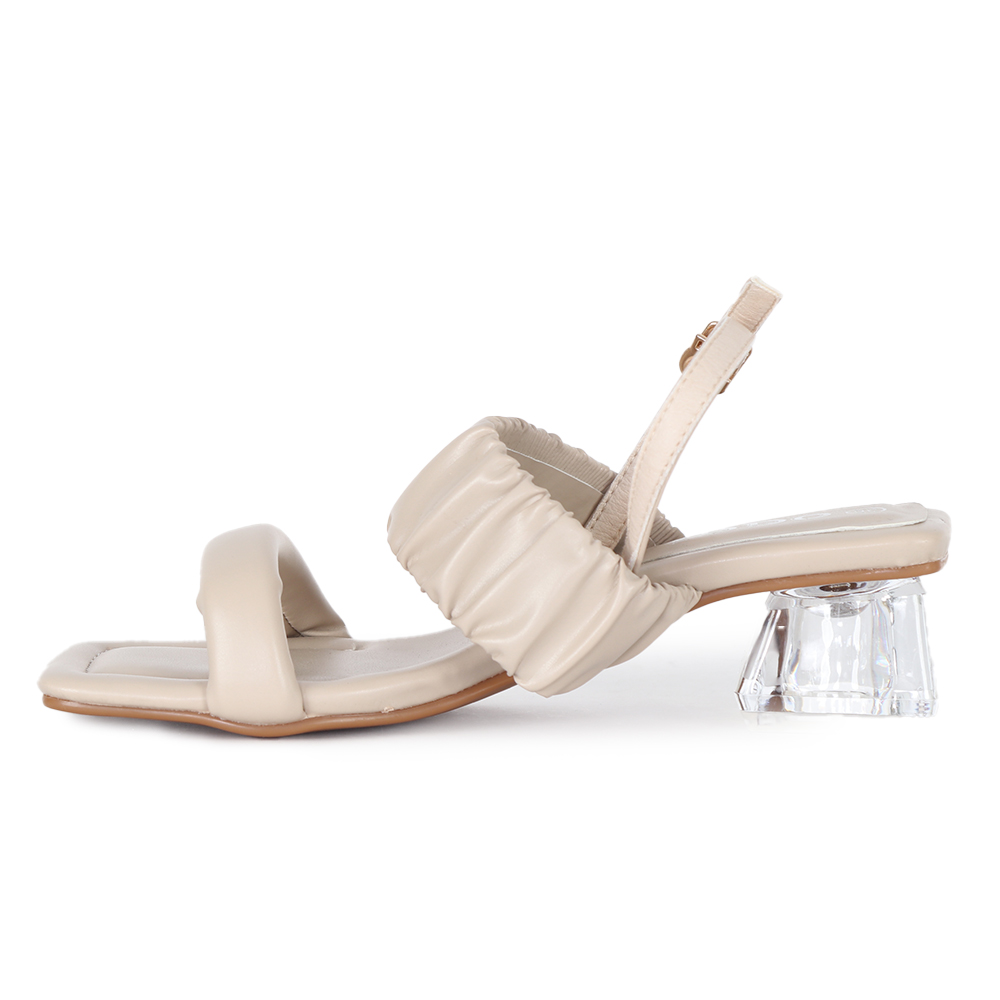 Sandale Femme A Talon Beige – Image 3