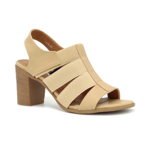 Sandale Femme A Talon Beige